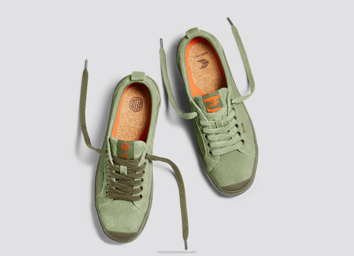 bărbați Cariuma deus ex machina piele intoarsa verde ulei TFHJ27
