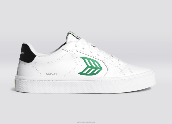 femei Cariuma piele lwg alb/verde TFHJ320